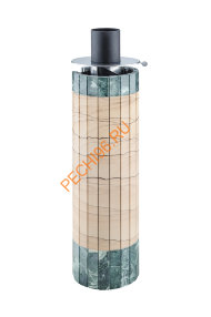 Дымоход с регистром Ферингер Окаменевшее дерево перенесённый рисунок+Змеевик