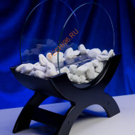 Биокамин Русский огонь Император напольный черный