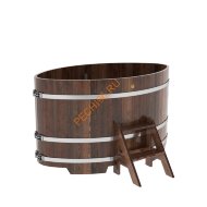 Купель для бани BentWood овальная из морёной лиственницы Премиум, 1,02х1,68 м