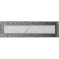 Вентиляционная решетка Kratki 42CS 110х420 мм черная/серебро