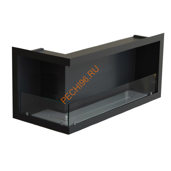 Биокамин угловой 500х1300х520 мм, стекло тонированное