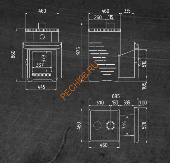 Печь банная Ферингер Квадра ПФ Стандарт