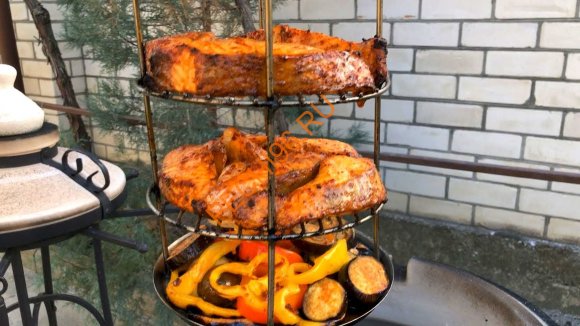 Этажерка решетка Амфора 4-х ярусная большая ПРЕМИУМ D 33см Этажерка решетка Амфора 4-х ярусная большая ПРЕМИУМ D 33см