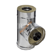 Сэндвич-тройник 90° Феррум, нержавейка AISI 430-0,5 мм/430-0,5 мм, d 115/200 мм