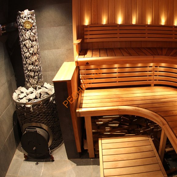 Дровяная печь IKI Maxi Plus со стальной дверцей "смайл"