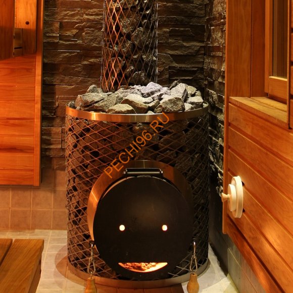 Дровяная печь IKI Maxi Plus со стальной дверцей "смайл"