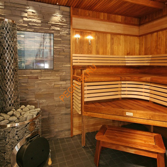 Дровяная печь IKI Maxi Plus со стальной дверцей "смайл"