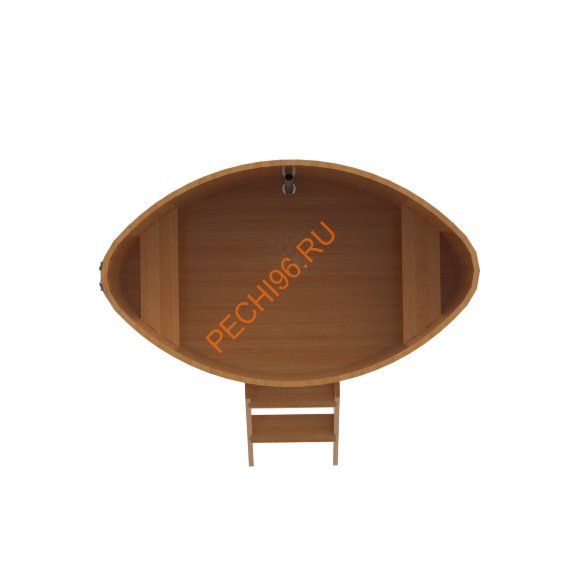 Купель для бани BentWood овальная из лиственницы Премиум, 1,02х1,68 м
