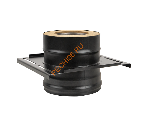 Площадка монтажная Везувий BLACK (AISI 430/0,8мм) d 115/200 мм, 300/300мм