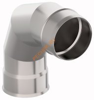 Отвод на 90 градусов УМК  нержавейка АISI 439 d 180 мм