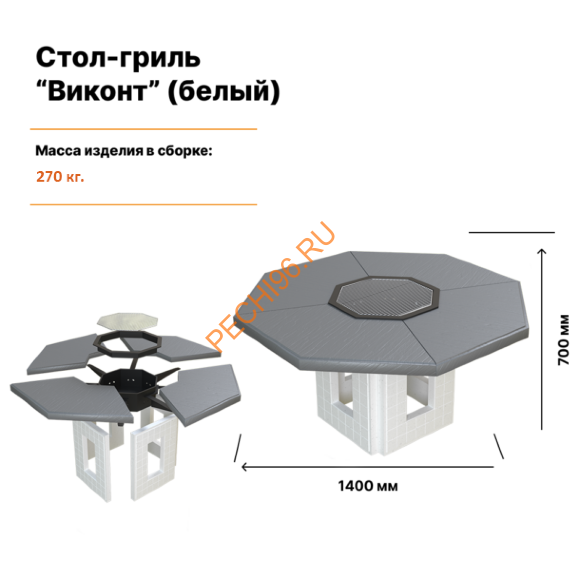 Стол-гриль Барбекю центр Виконт Сканди