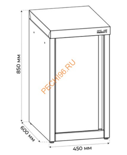 Модуль уличной кухни SMART-450 Шкаф (HS-KU03-SH450) Helios Модуль уличной кухни SMART-450 Шкаф (HS-KU03-SH450) Helios