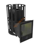 Печь-камин банная Берёзка Воевода 15 Д-1 ЗК, сетка