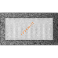 Вентиляционная решетка Kratki 30CS 170х300 мм черная/серебро