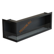 Биокамин угловой 500х1400х520 мм, стекло тонированное