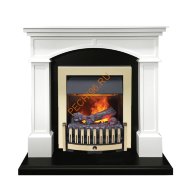 Электрокамин Dimplex Langford с очагом Danville Brass FB2 белый с черным