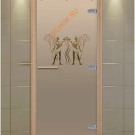 Дверь стеклянная ALDO NEW «Фараон» коробка бук с порогом