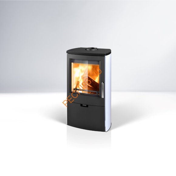 Стальная печь-камин Thorma FALUN II черно-белая