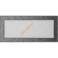 Вентиляционная решетка Kratki 37CS 170х370 мм черная/серебро