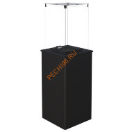 Камин уличный газовый Kratki PATIO MINI/M/G31/37MBAR/CZ, черное стекло