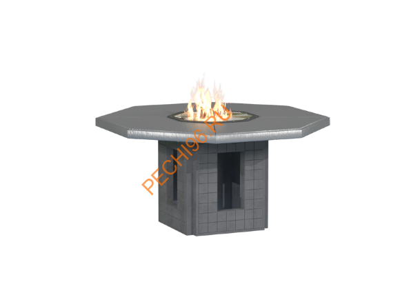 Стол-гриль Барбекю центр Виконт Графит