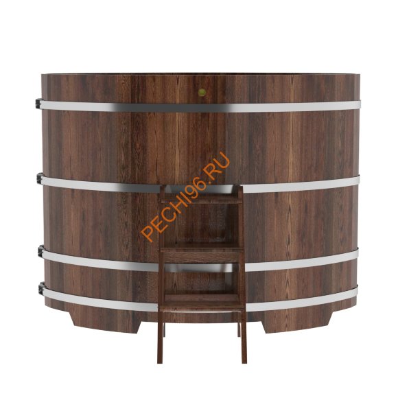 Купель для бани BentWood овальная из морёной лиственницы Премиум, 1,12х1,83 м