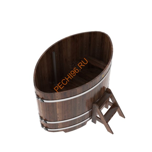 Купель для бани BentWood овальная из морёной лиственницы Премиум, 1,12х1,83 м