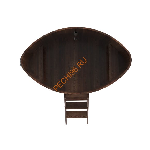 Купель для бани BentWood овальная из морёной лиственницы Премиум, 1,12х1,83 м