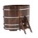 Купель для бани BentWood овальная из морёной лиственницы Премиум, 1,12х1,83 м