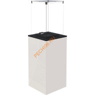 Камин уличный газовый Kratki PATIO MINI/M/G31/37MBAR/B, белое стекло