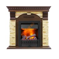 Электрокамин Dimplex Dublin угловой с очагом Danville Black FB2 темный дуб/ сланец