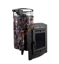 Печь банная Атмосфера L Россо Леванто ламель+сетка, с тоннелем Печь банная Атмосфера L Россо Леванто ламель+сетка, с тоннелем