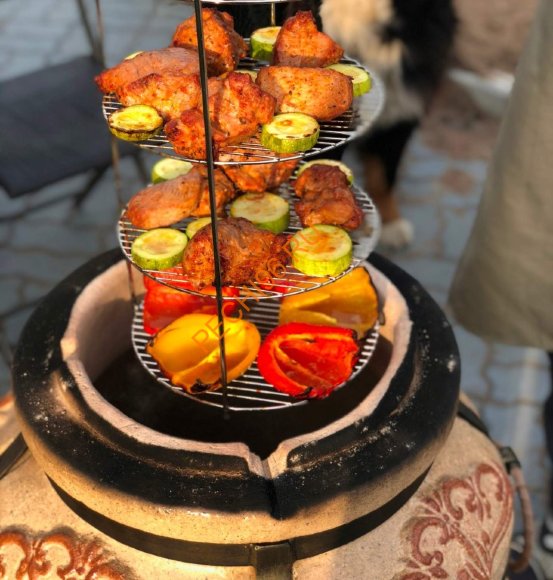 Этажерка решетка Амфора 4-х ярусная большая D 29см Этажерка решетка Амфора 4-х ярусная большая D 29см