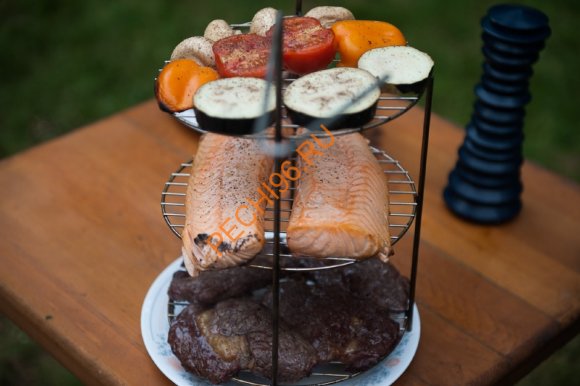 Этажерка решетка Амфора 3-х ярусная средняя D 22см Этажерка решетка Амфора 3-х ярусная средняя D 22см