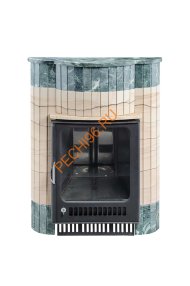 Портал для банной печи Ферингер Макси ПФ Окаменевшее дерево перенесённый рисунок+Змеевик