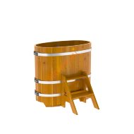 Купель для бани BentWood овальная из лиственницы Рустик, 0,59х1,06 м