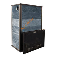 Печь банная KLOVER RT-100RV 310S Серпентинит, газовая горелка RT 100 Milafire KL5