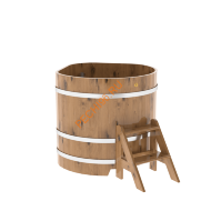 Купель для бани BentWood угловая из дуба Рустик, 1,03х1,03 м