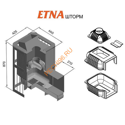 Печь банная Этна Шторм 24 ДТ-4С