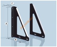 Консоль опорная Везувий BLACK (AISI 439) 300/300мм