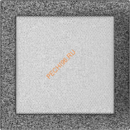 Вентиляционная решетка Kratki 22CS 220х220 мм черная/серебро