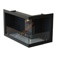 Биокамин угловой 500х900х520 мм, стемалит, стекло