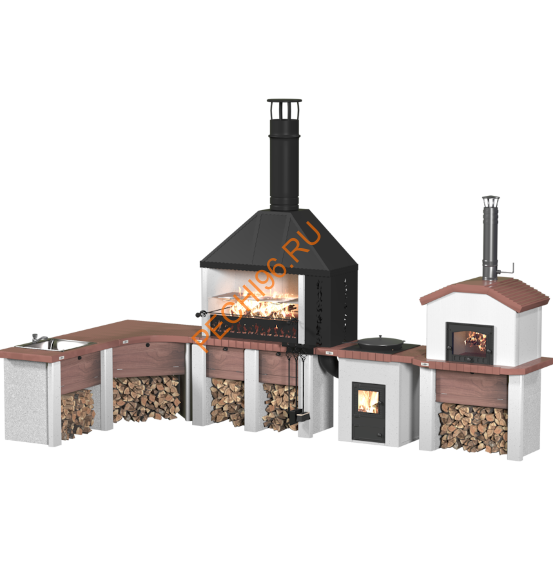 Русская печь Крестьянка Кантри