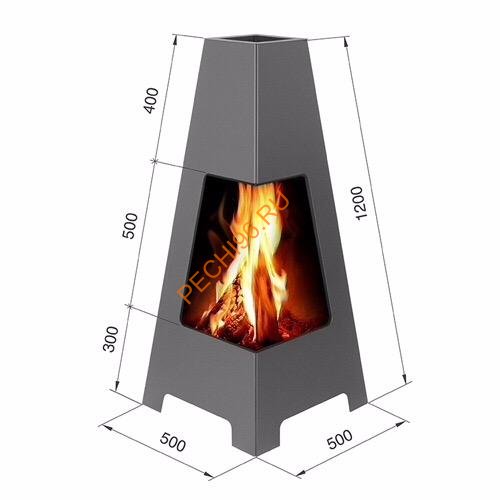 Садовый камин Везувий