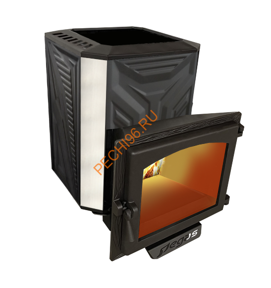 Печь банная Пегас 16 чугун панорама конвекция