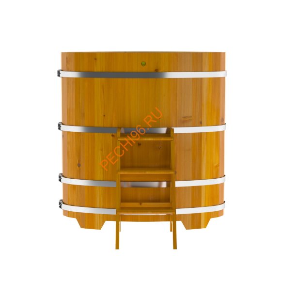 Купель для бани BentWood овальная из лиственницы Рустик, 0,69х1,31 м