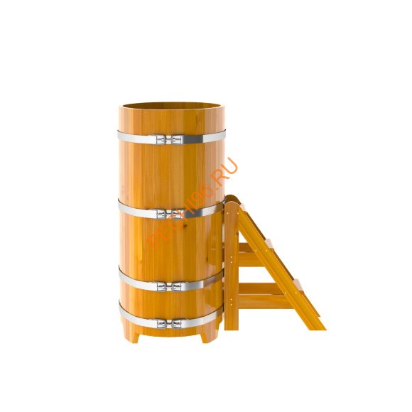 Купель для бани BentWood овальная из лиственницы Рустик, 0,69х1,31 м