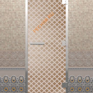 Дверь стеклянная DoorWood Хамам «Мираж» прозрачная, 2000х800 мм
