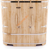 Фитобочка ExpertSaun кедровая овальная двухместная