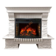 Электрокамин Royal Flame Pierre Luxe белый/сланец белый с очагом Dioramic 25 LED FX